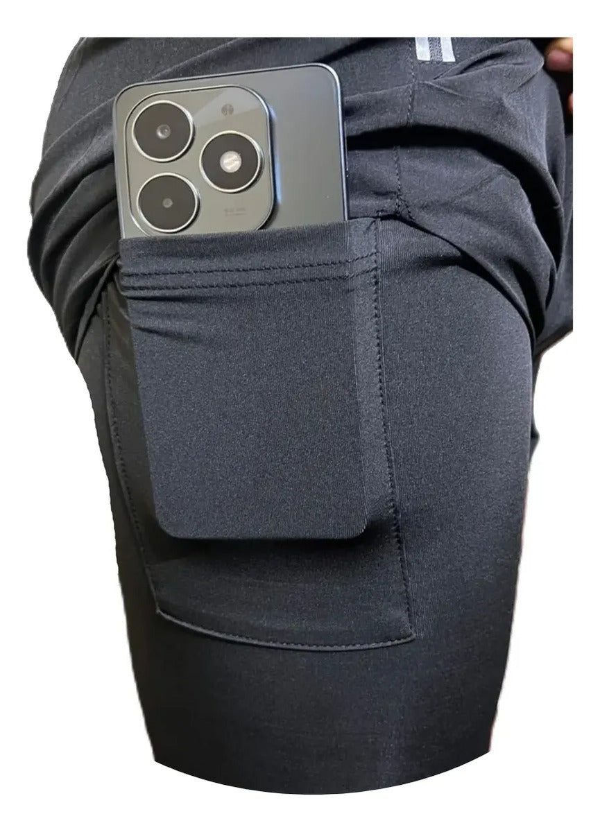 Pantaloneta Running Hombre Con Licra Interna Fit