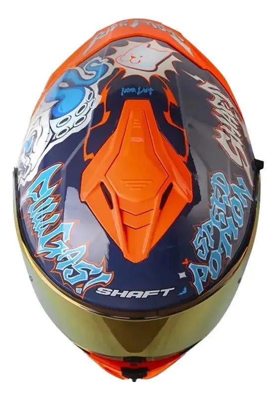 Casco Shaft 598 Gtr Certificación Ece 2206 2visores 2spoiler
