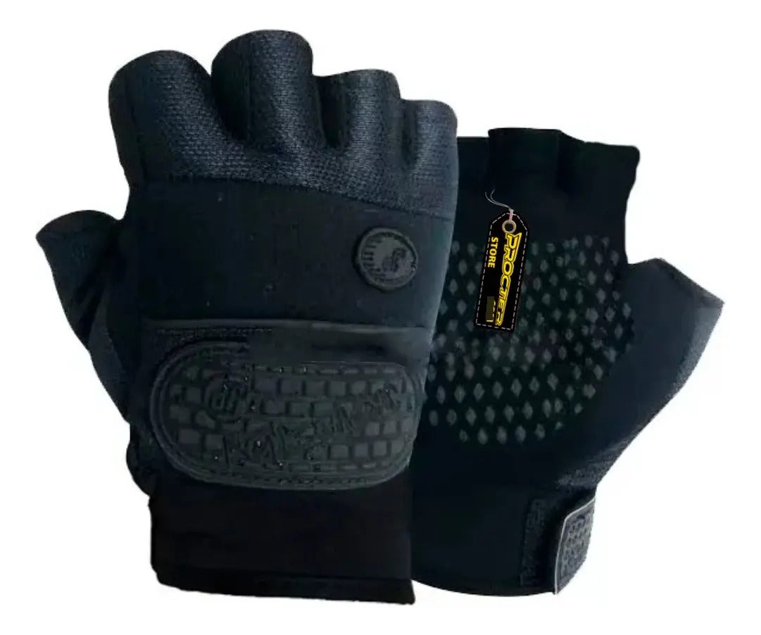 Guantes Corto Medio Dedo Gym Unisex Deportes Moto Ciclismo