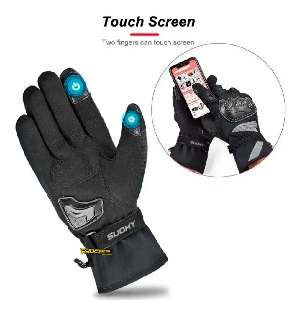 Guantes Impermeables Moto Suomy Termicos Tactiles Proteccion