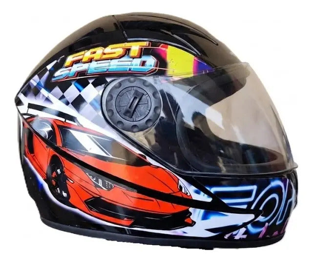 Casco Integral Para Niños Cerrado Kart Bicicleta Deportes