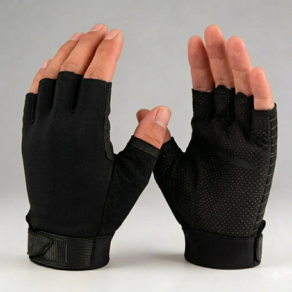 Guantes Cortos Medio Dedo Palma Antideslizante Ciclismo