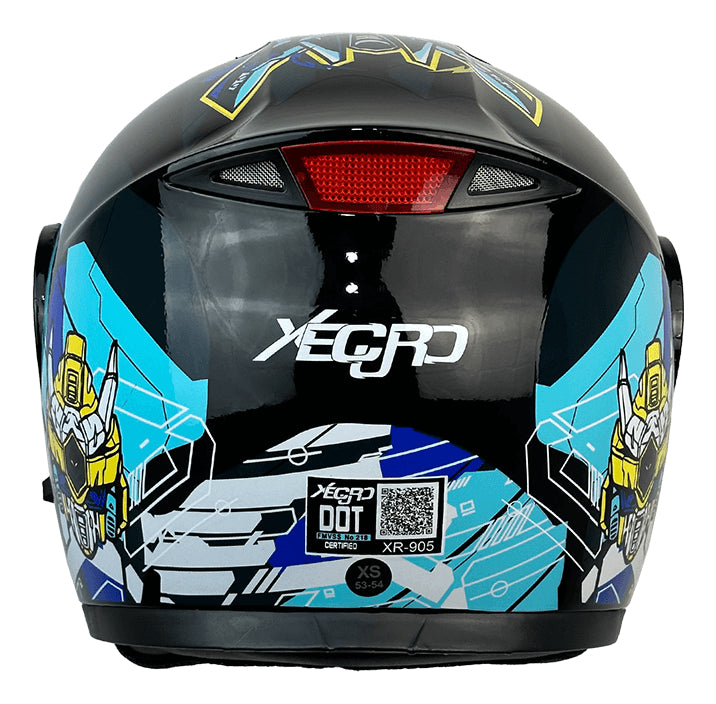 Casco Certificado Para Niños Abatible Con Gafas Xecuro 905