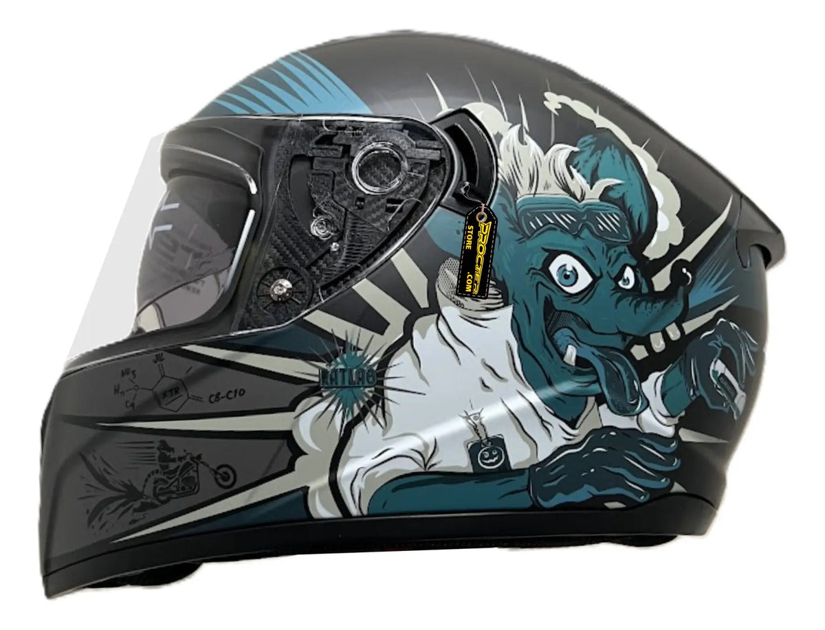 Casco Integral Moto Xecuro Doble Visor Certificado Gafas