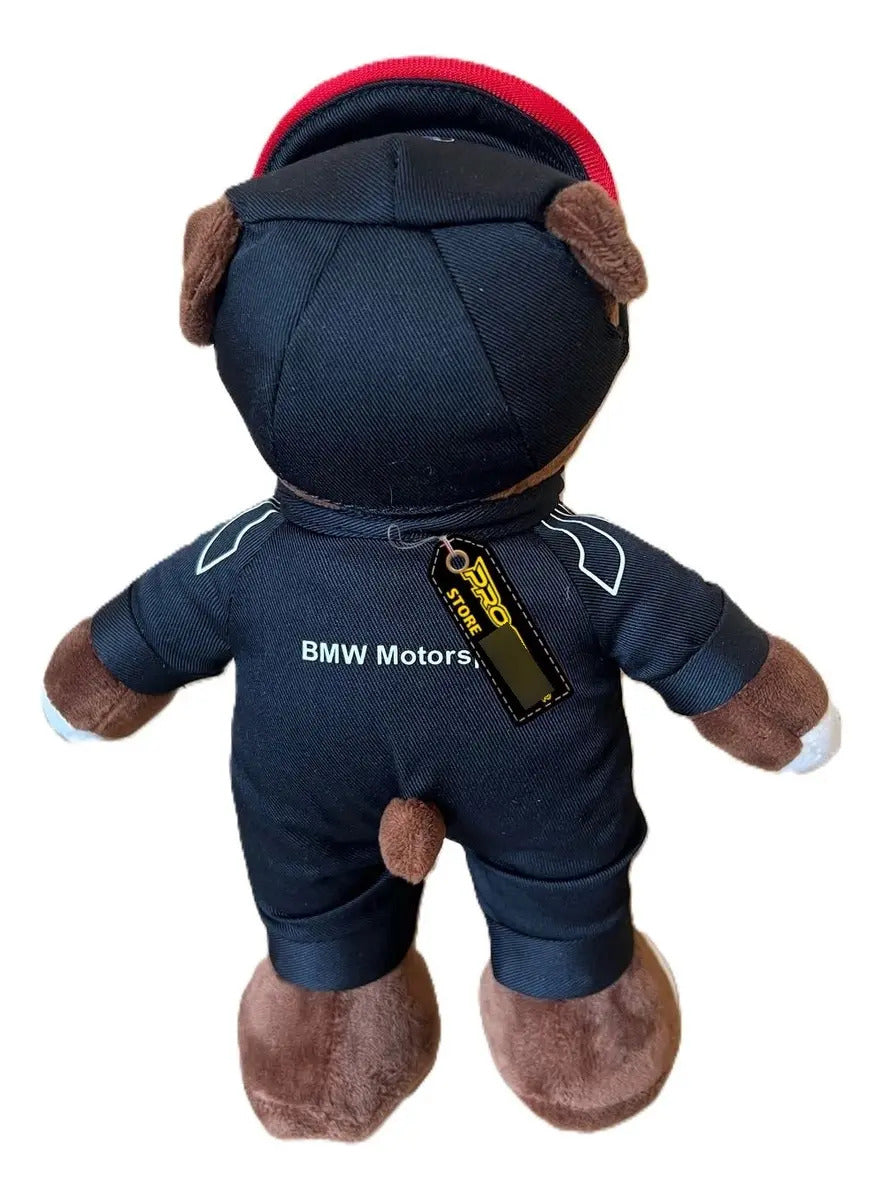 Oso De Peluche Motero Motocicleta Modelo Lona