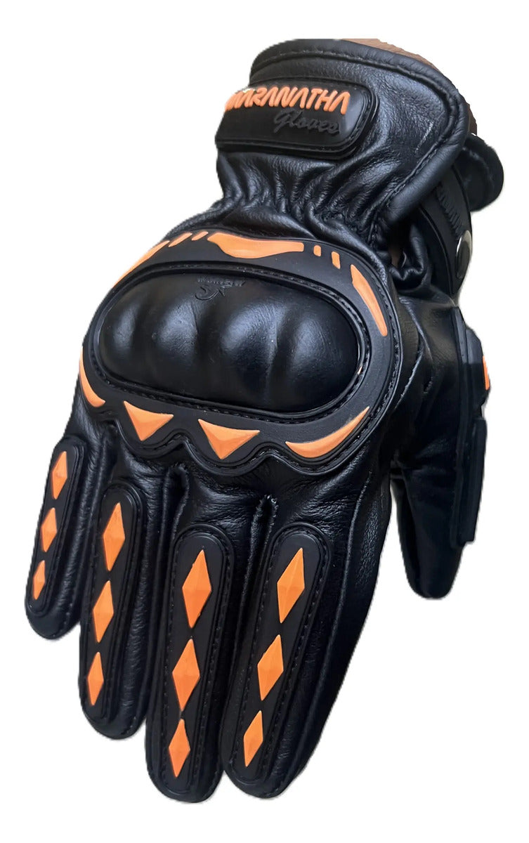 Guantes 100% Cuero Para Moto Con Protecciones Y Térmicos