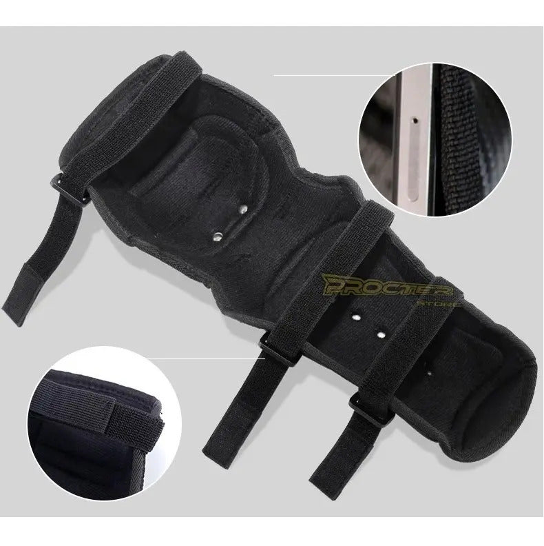 Rodilleras + Coderas Protectoras Moto Deportes Metalizadas