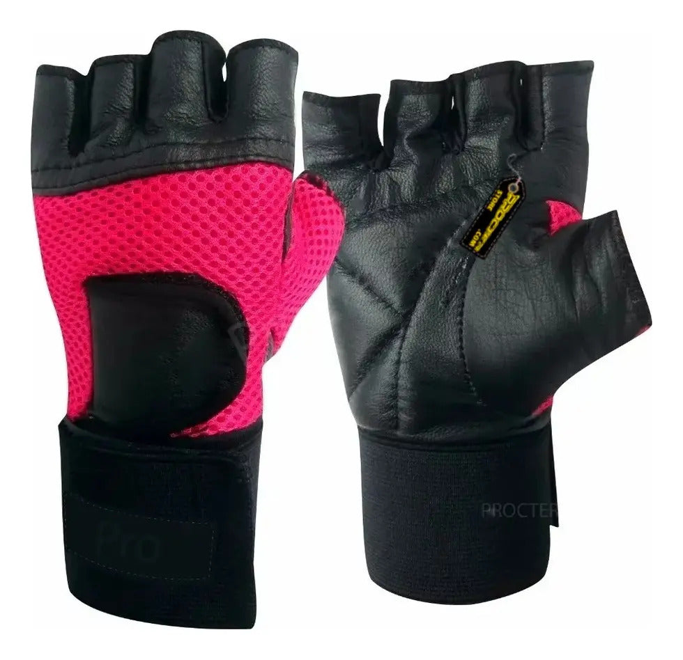 Guantes Para Gimnasio Gym Con Muñequera Mujer Deporte Pesas