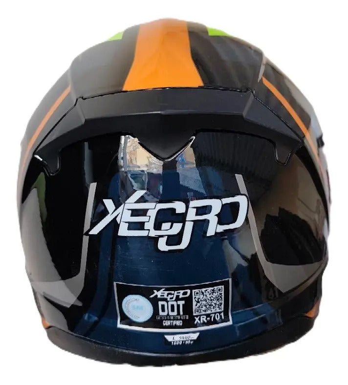 Casco Integral Moto Xecuro Doble Visor Certificado Gafas