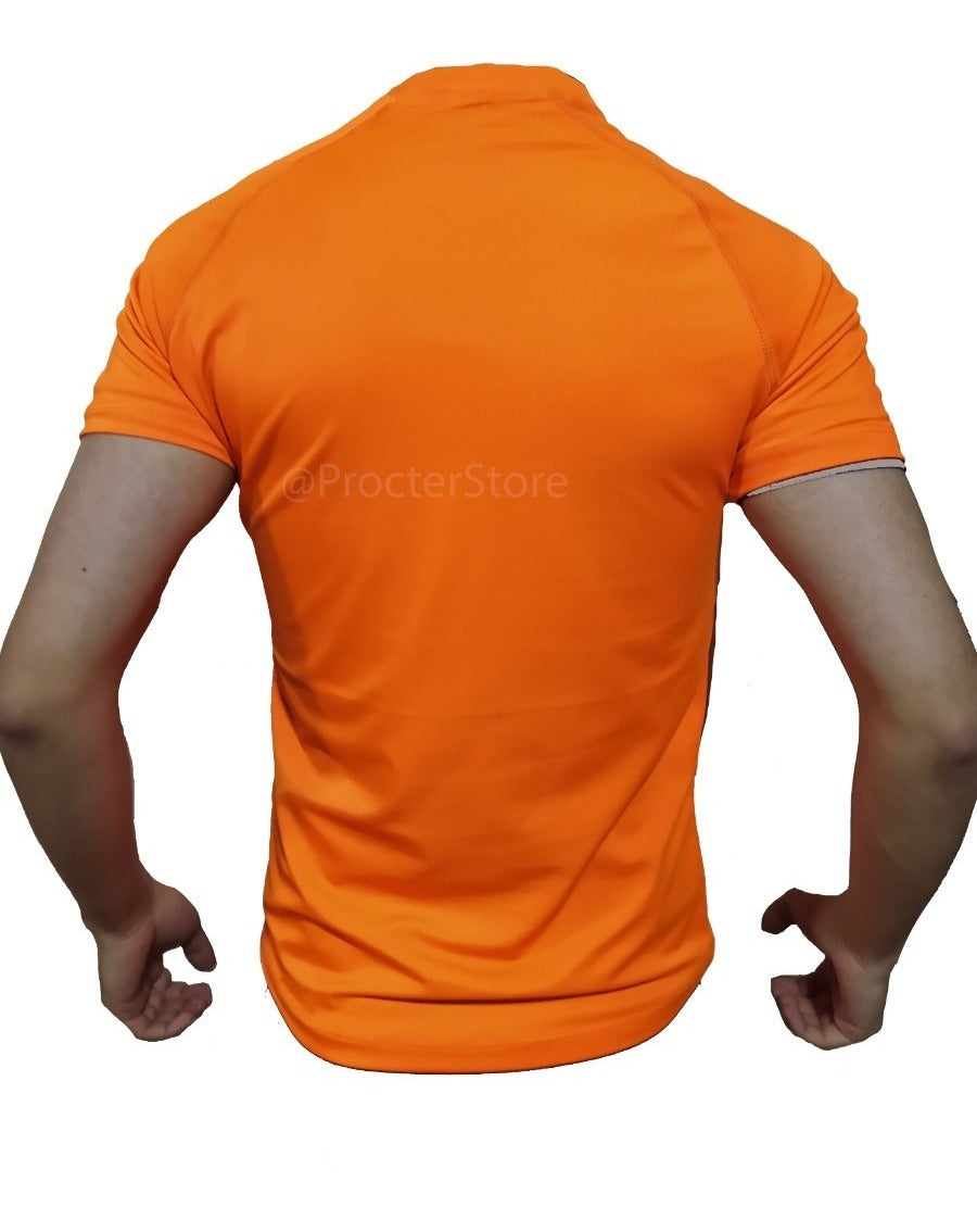 Camiseta Deportiva Slim Fit Manga Corta Gym Lycra Fria Uv