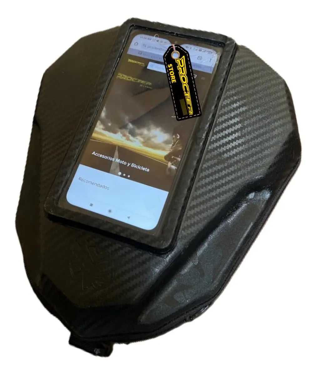 Tank Bag Rígido Maleta Para Moto Con Portacelular
