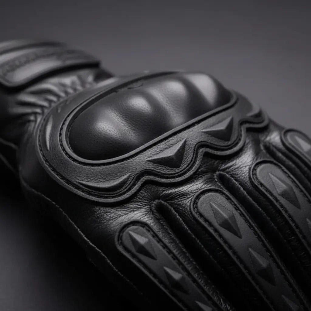 Guantes 100% Cuero Para Moto Con Protecciones Y Térmicos