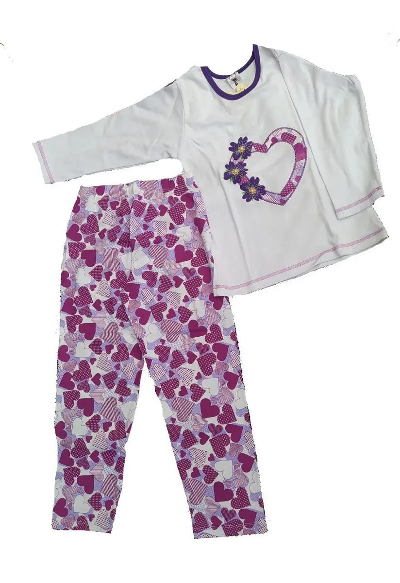 Pijamas Niña Algodón Con Dibujos En Relieve Tallas 6-12