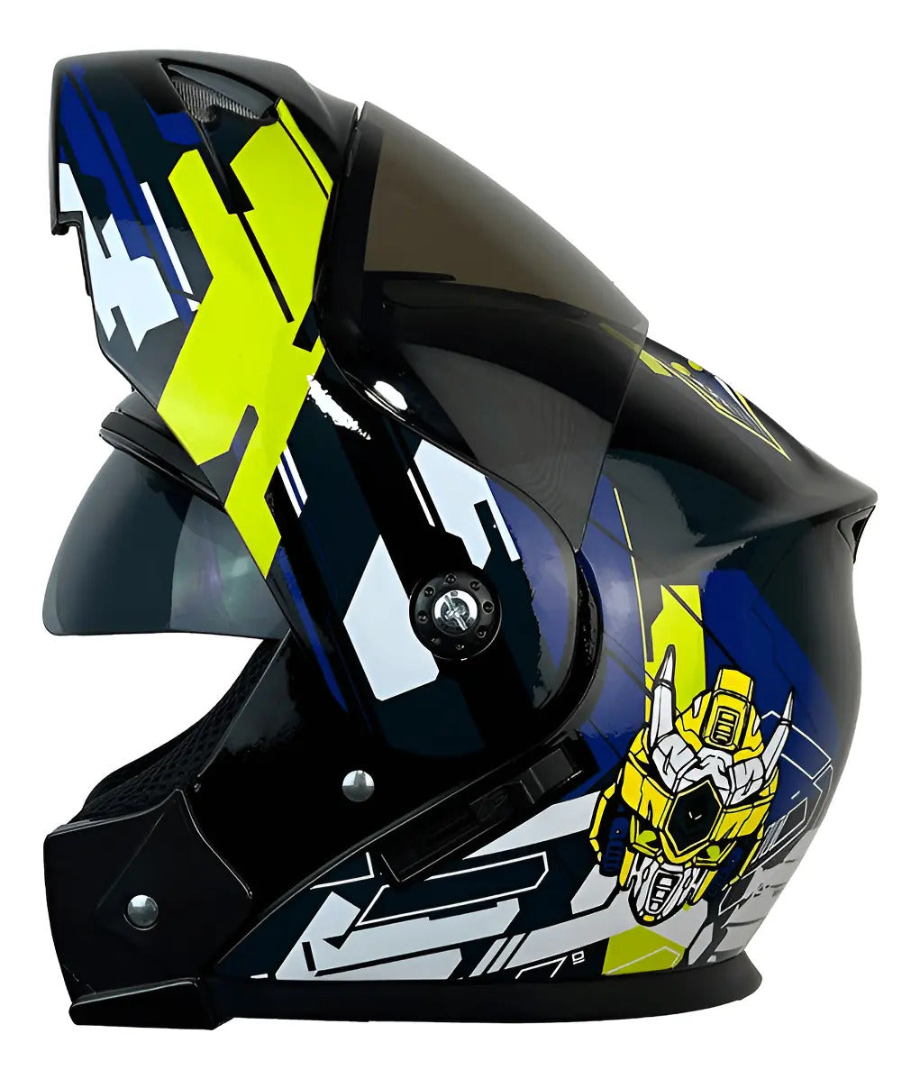 Casco Certificado Para Niños Abatible Con Gafas Xecuro 905