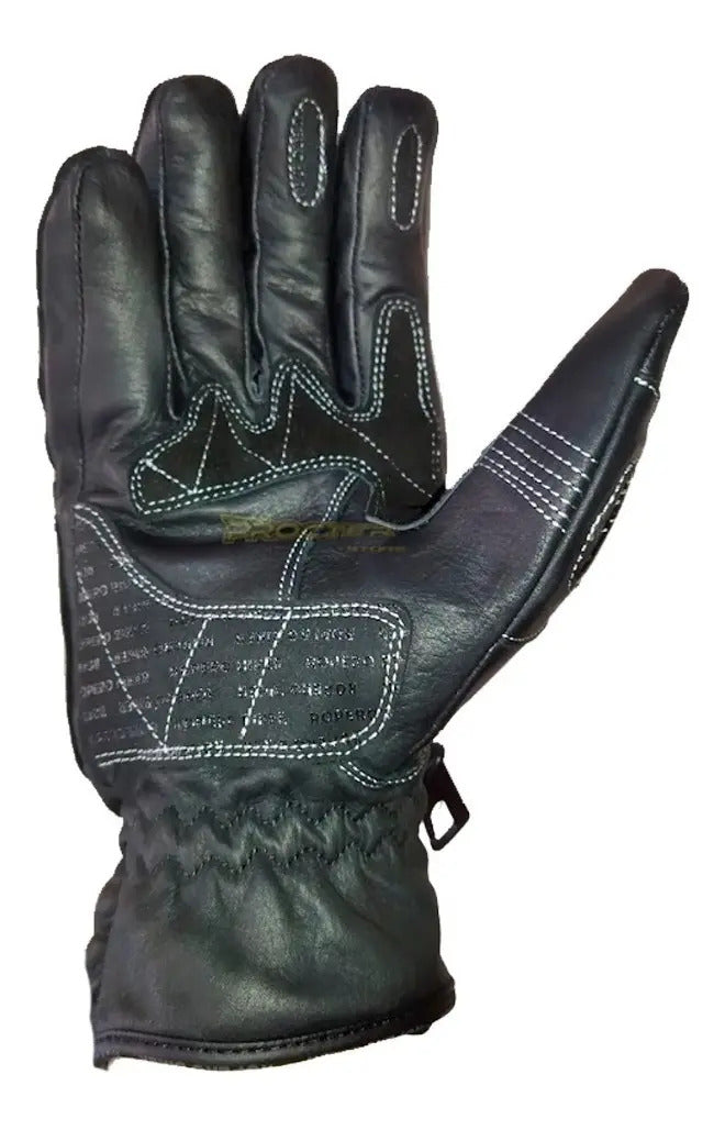 Guantes En Cuero Con Protección En Fibra De Carbono