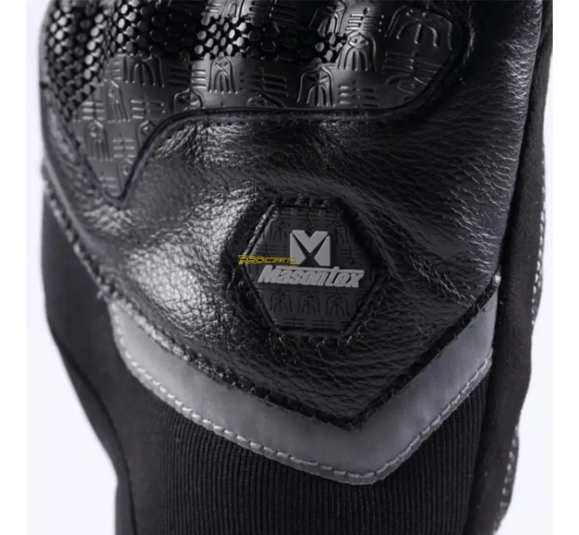 Guantes Para Moto Protección Cuero Y Microfibra Masontex
