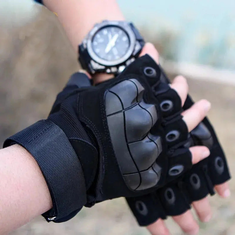 Guantes Tácticos Medio Dedo Militar Protección Moto Deportes