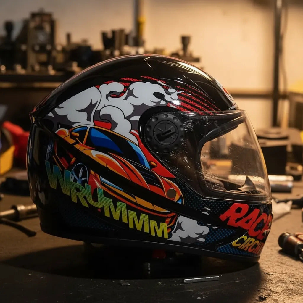 Casco Integral Para Niños Cerrado Kart Bicicleta Deportes