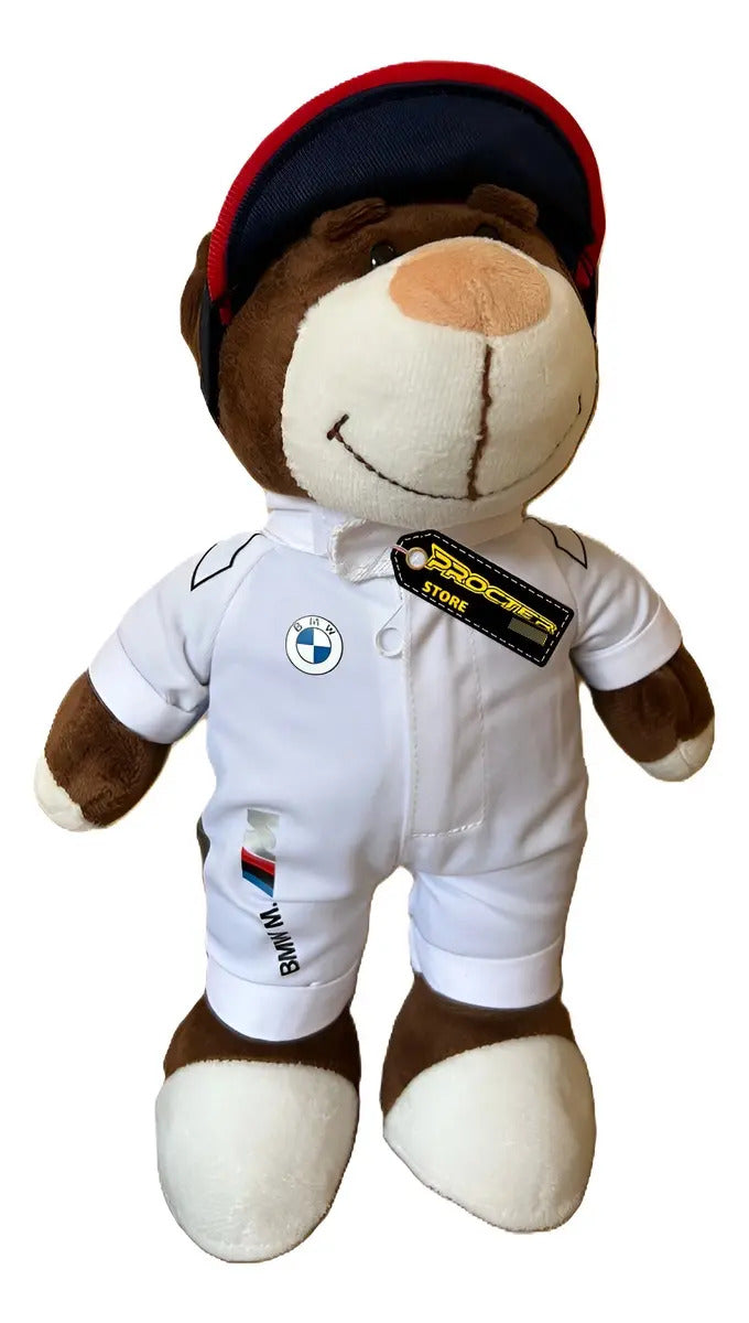 Oso De Peluche Motero Motocicleta Modelo Lona
