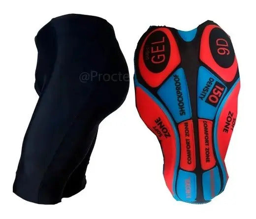 Badana Corta Lycra Ciclismo Protección Gel Uniforme Bici Mtb