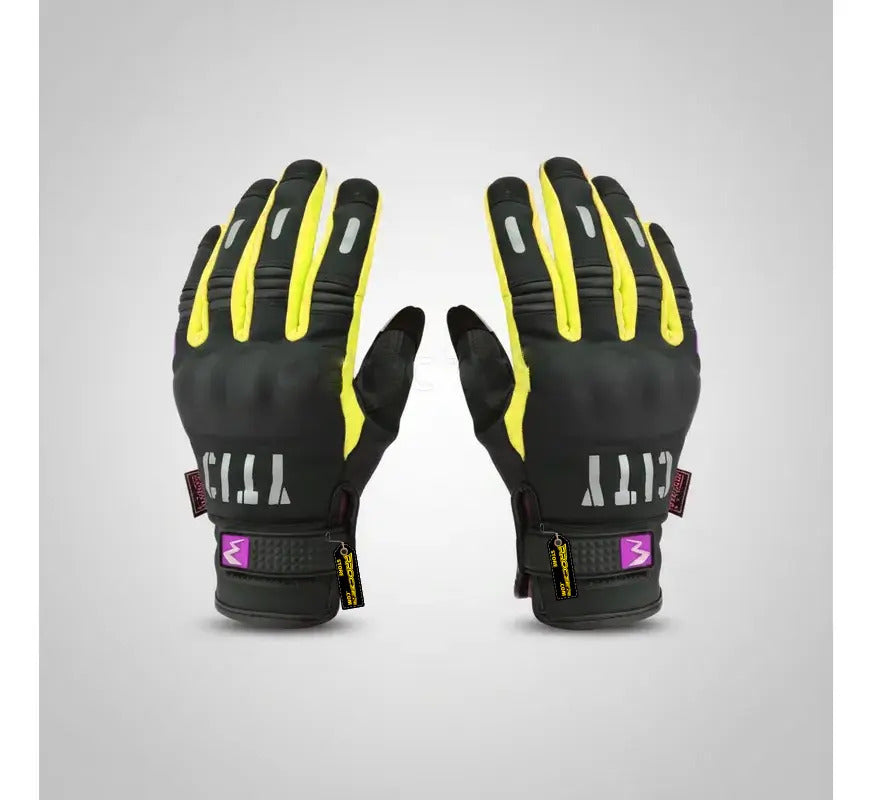 Guantes City Táctiles Termicos Con Reflectivo Moto Bici