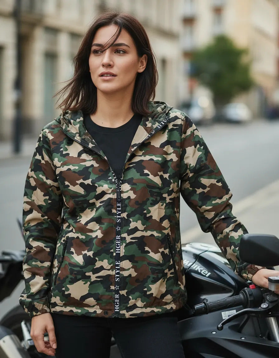 Chaqueta Rompevientos Reflectiva Moto Bicicleta Liviana