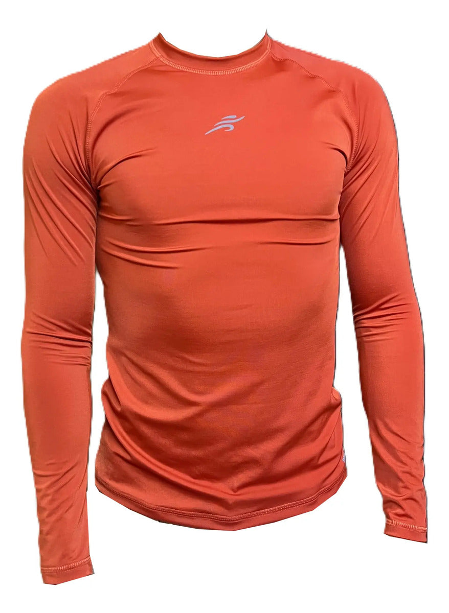 Buzo Deportivo Camiseta Larga Slim Fit Gym Lycra Fria Uv