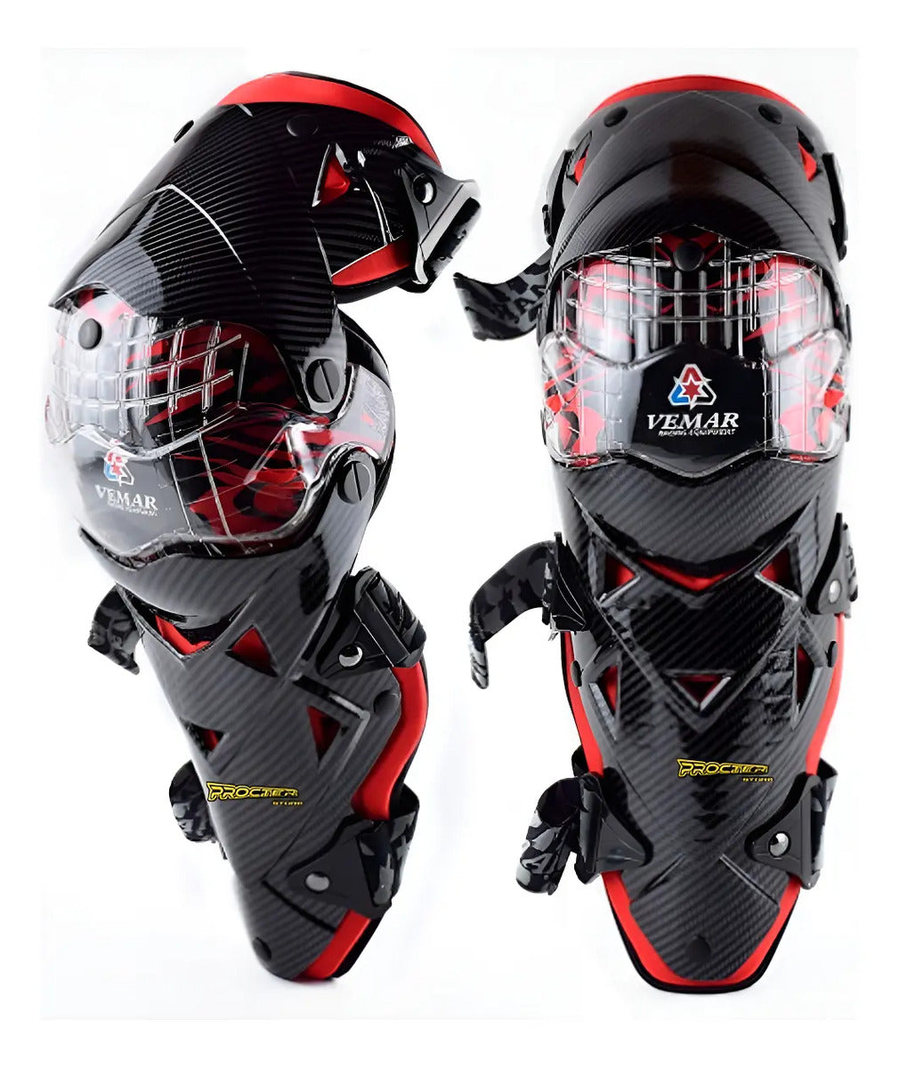 Rodilleras Canilleras Articuladas Para Motociclistas Vemar