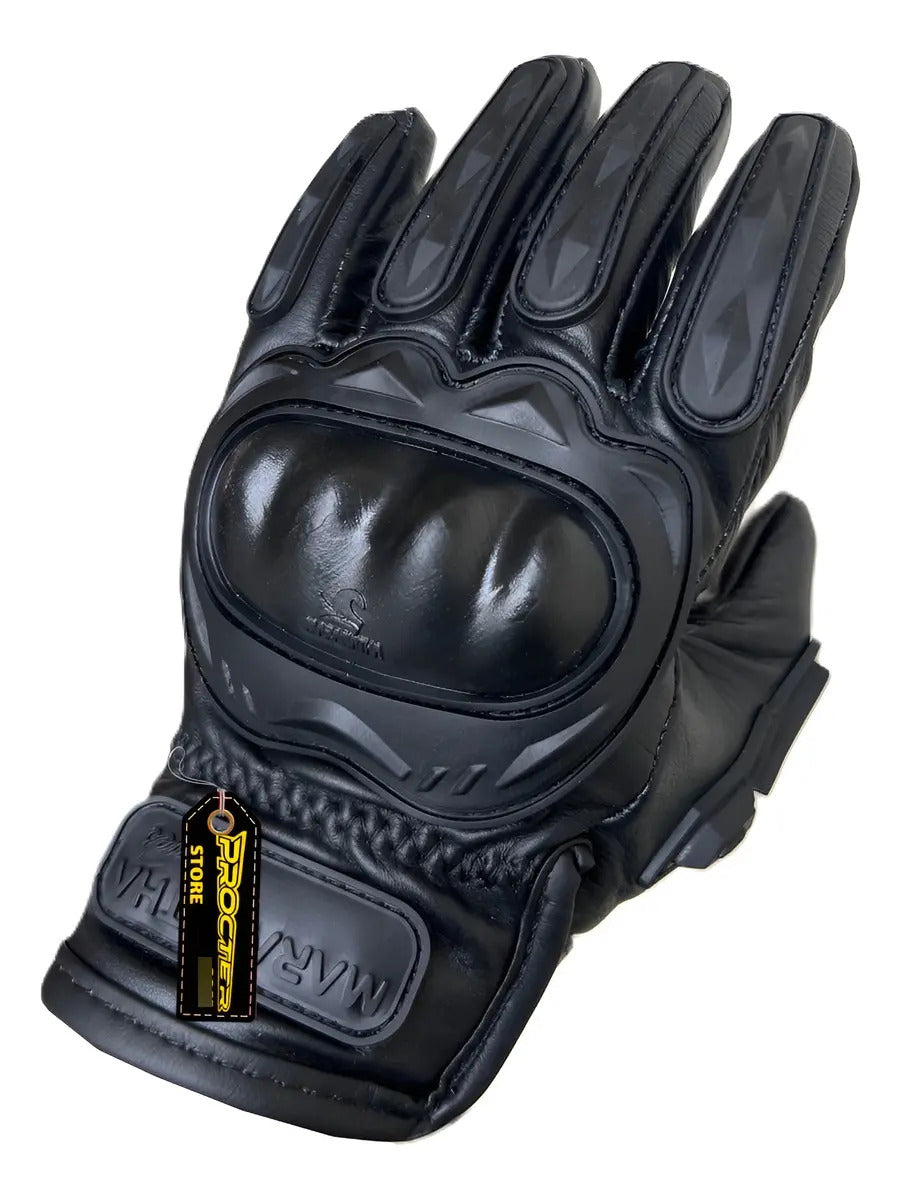 Guantes 100% Cuero Para Moto Con Protecciones Y Térmicos