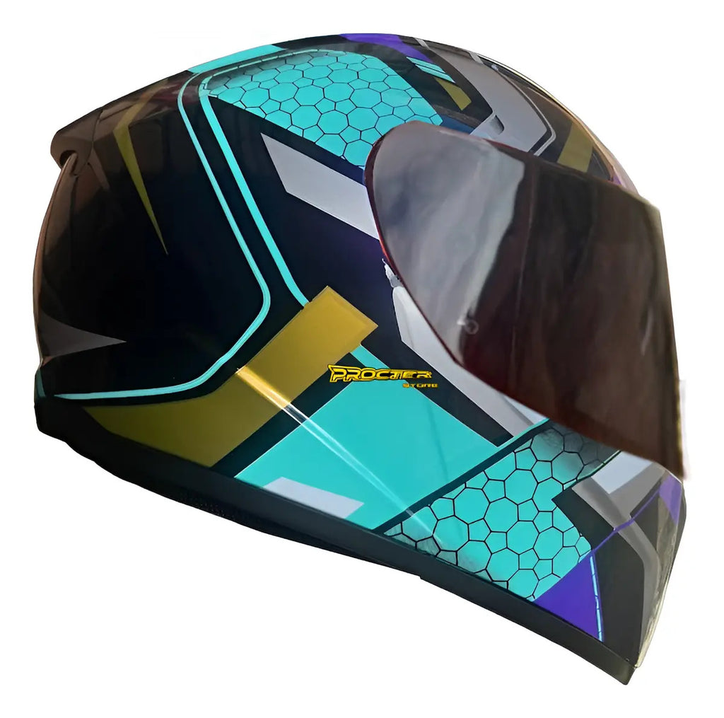 Casco Integral Moto Xecuro 701 Con Gafas Visor De Color