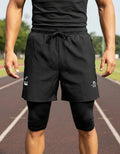 Pantaloneta Running Hombre Con Licra Interna Fit
