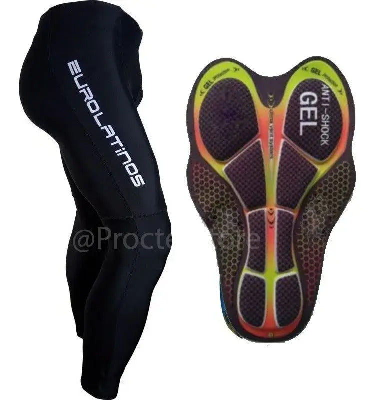 Lycra Larga Pantalón Hombre Con Badana  Gel Ciclismo +envío