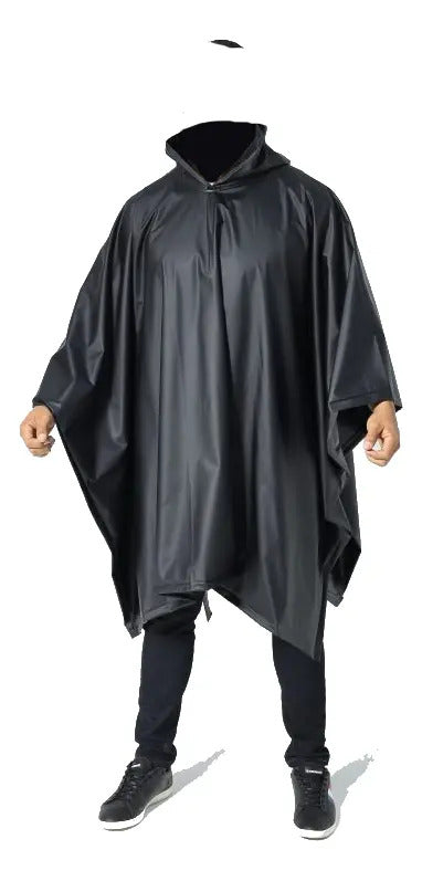 Capa Impermeable Con Capucha Poncho Lluvia Semi Industrial