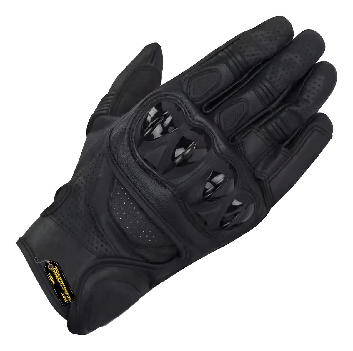 Guantes Cuero Deportivos Caña Media Para Motociclistas