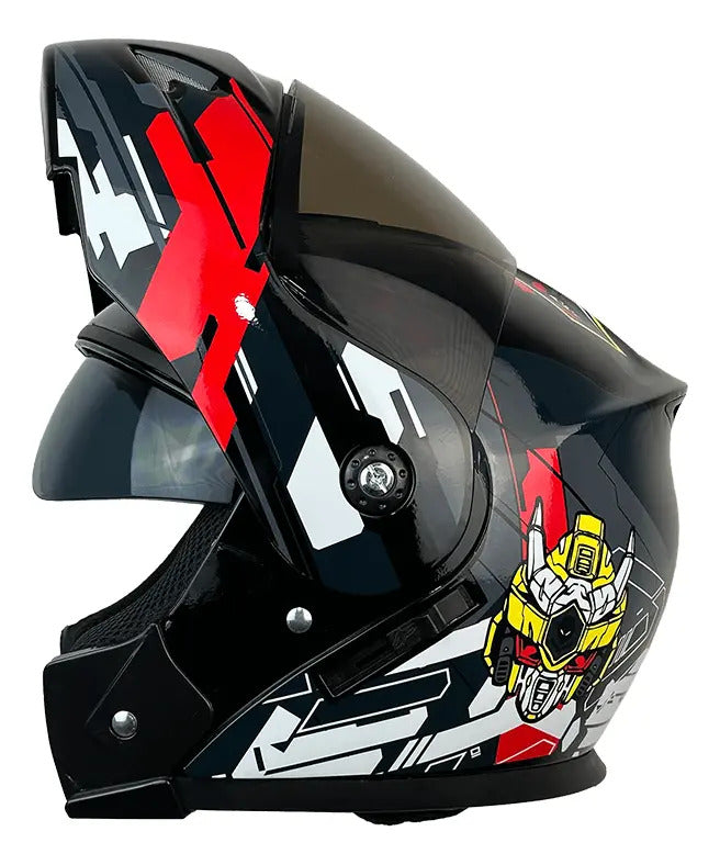 Casco Certificado Para Niños Abatible Con Gafas Xecuro 905