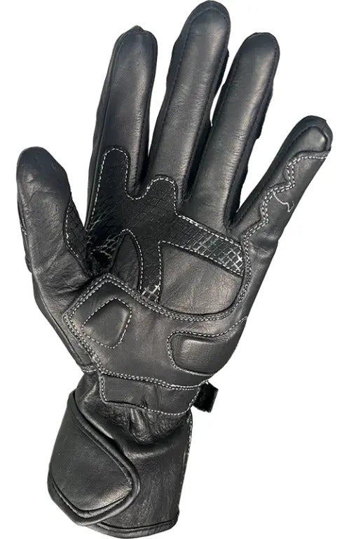 Guante De Cuero Certificados Negro Gris En 13594