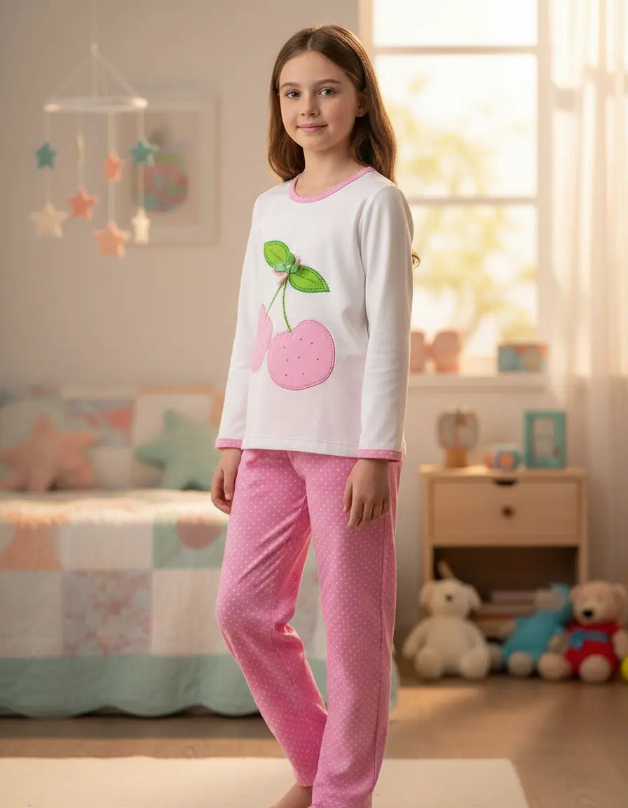 Pijamas Niña Algodón Con Dibujos En Relieve Tallas 6-12