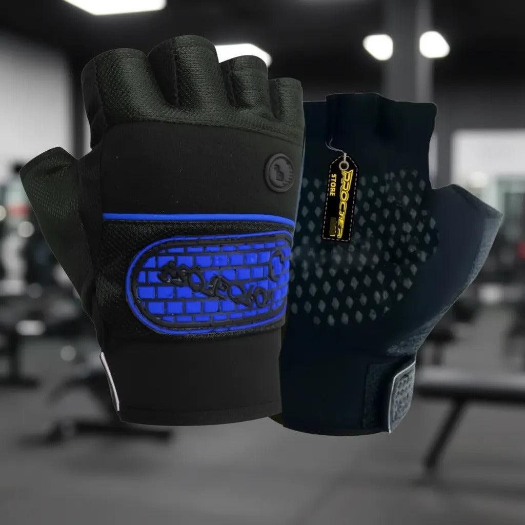 Guantes Corto Medio Dedo Gym Unisex Deportes Moto Ciclismo