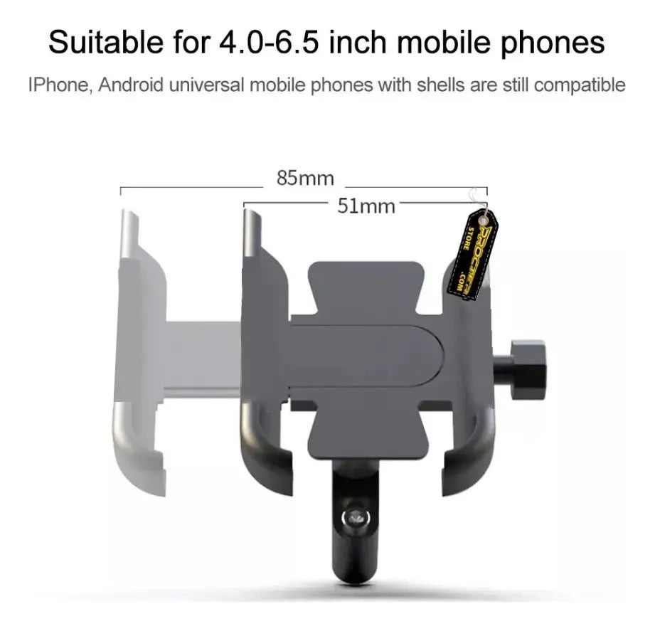 Holder Soporte Para Celular Metálico Alta Seguridad Moto
