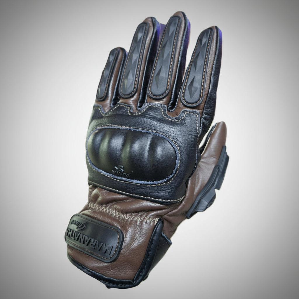 Guantes 100% Cuero Para Moto Con Protecciones Y Térmicos