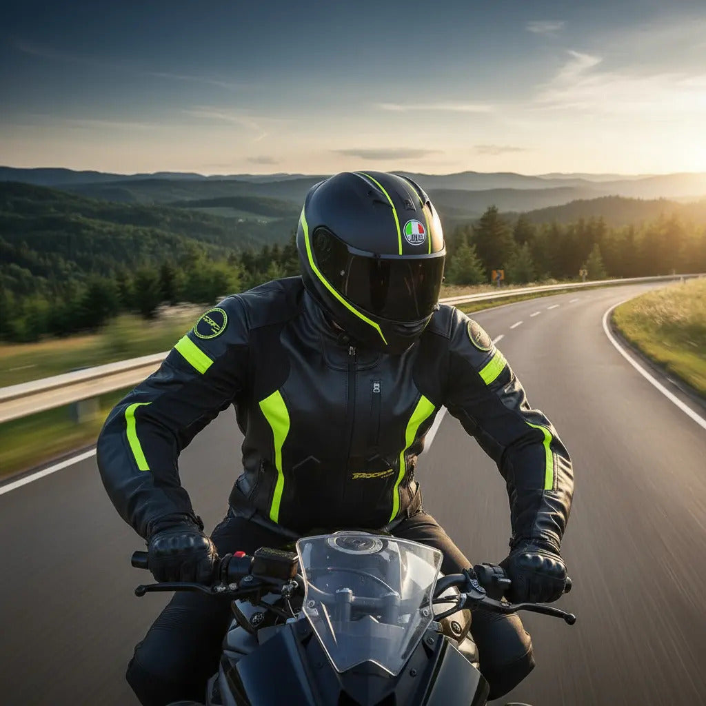 Chaqueta De Protecciones Removibles Cuero Tex Moto