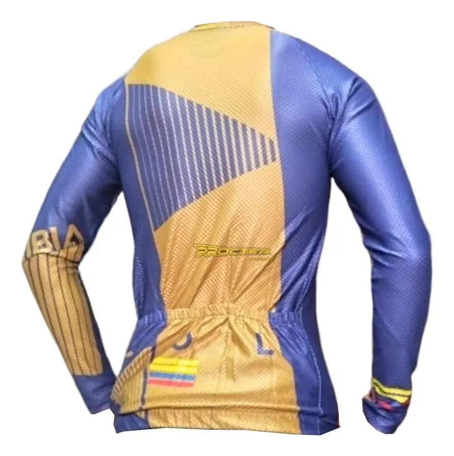Jersey Ciclismo Maillot Manga Larga Ruta Mtb Colombia Camisa