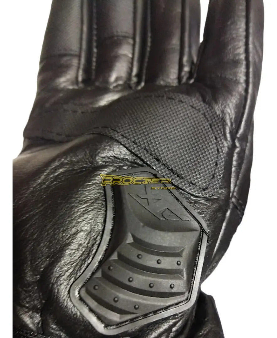 Guantes 100% Cuero Para Moto Tactil Con Limpiavisor