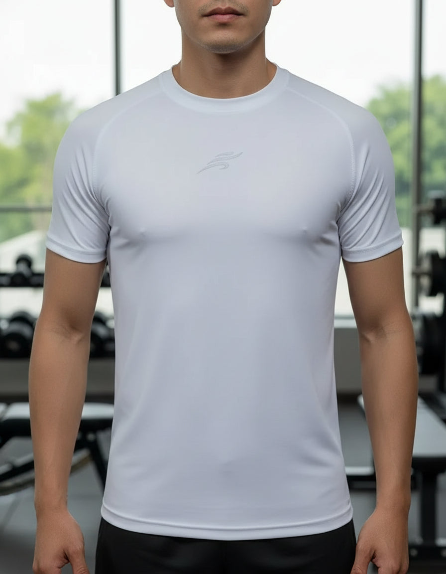 Camiseta Deportiva Slim Fit Manga Corta Gym Lycra Fria Uv
