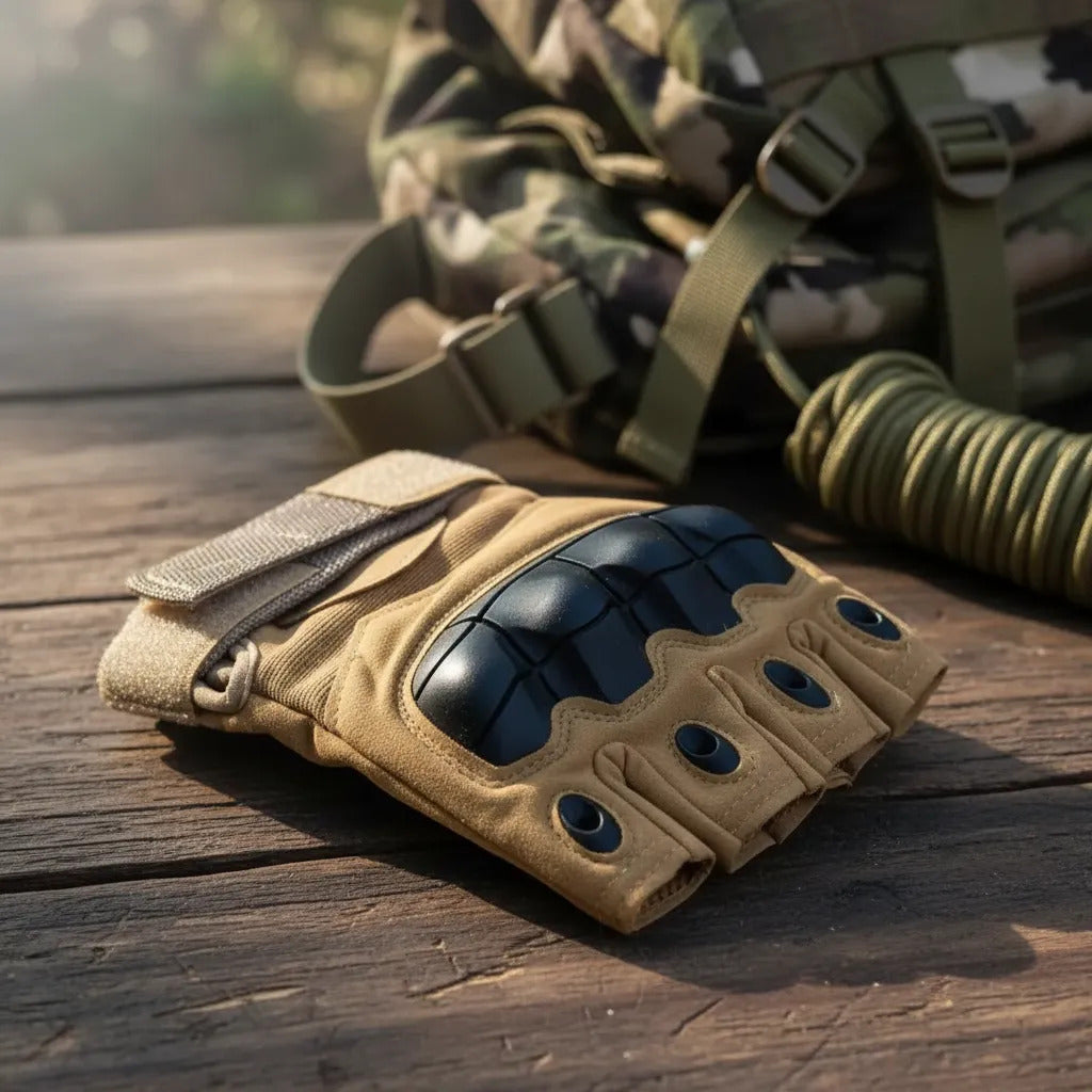Guantes Tácticos Medio Dedo Militar Protección Moto Deportes