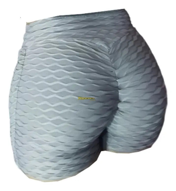 Lycra Corta Short Levanta Cola Push Up Deportivo Texturizado