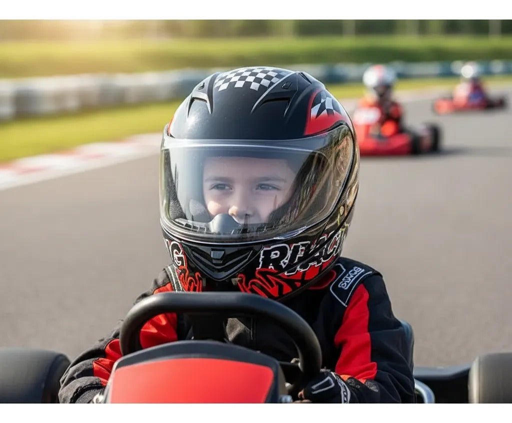 Casco Integral Para Niños Cerrado Kart Bicicleta Deportes