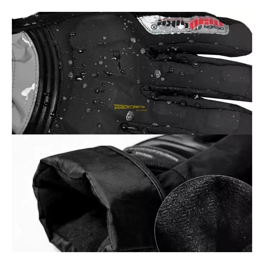 Guantes Moto Térmicos Impermeables Protección  100% Madbike