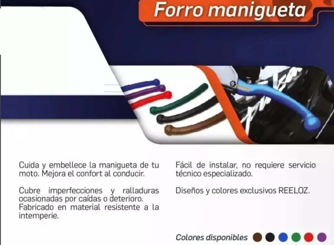 2 Protectores Forro En Goma Maniguetas Universal Para Moto