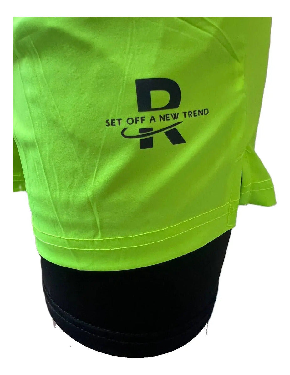 Pantaloneta Running Hombre Con Licra Interna Fit